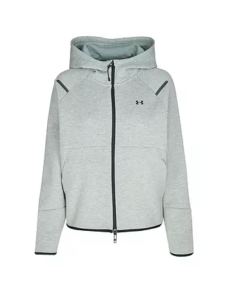 UNDER ARMOUR | Chaqueta con capucha para mujer UA Unstoppable Fleece con cremallera completa | mint